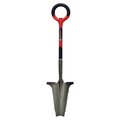 Radius Garden Forward Turn Step Root Slayer V Shovel, Carbon Steel Blade, Red Polypropylene Handle 22011